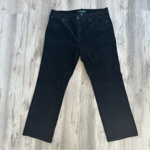 Ralph Lauren Black Corduroy Trousers Women’s 14 Excellent LRL